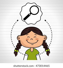 girl cartoon cap icon. vector illustration design