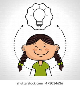 girl cartoon cap icon. vector illustration design