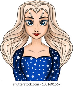 girl cartoon character vector illustration