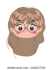 Girl cartoon design, Kid childhood little people lifestyle and person theme Vector illustration
