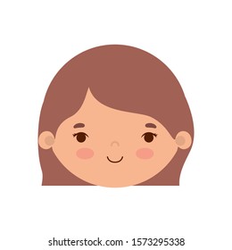 Girl cartoon design, Kid childhood little people lifestyle and person theme Vector illustration