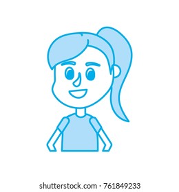 Girl cartoon icon Kid childhood little and people theme Isolated design Vector illustration