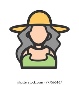 Girl in Casual Hat