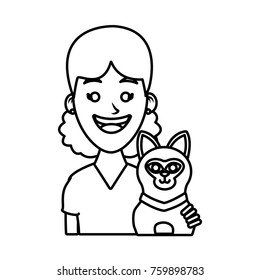 Girl with cat