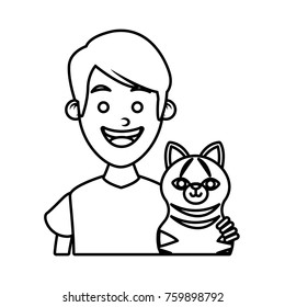 Girl with cat