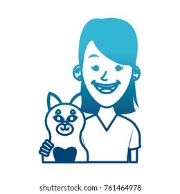 Girl with cat