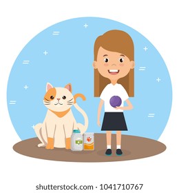 girl with cat character
