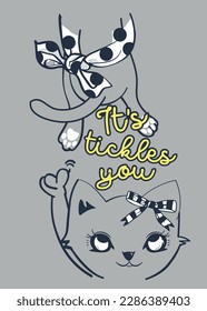 girl, cat, cute, dress, young, happy, beautiful, child, animal, female, cartoon, vector, background, illustration, fun, white, woman, pet, summer, smile, kid, little, love, fashion, character, design