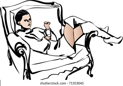 girl in the chair