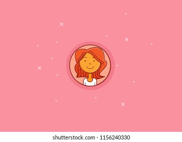 Girl Character Art, Editable Artwork, you can use everywhere.