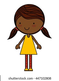 girl  character isolated icon design, vector illustration  graphic 