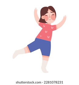 girl character isolated icon white background
