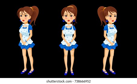 Girl character set