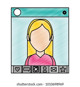 Girl and chat design