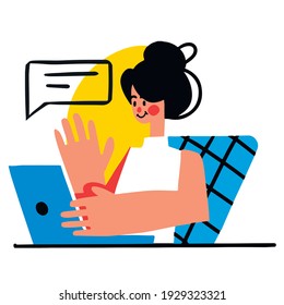 girl chat message mail social network