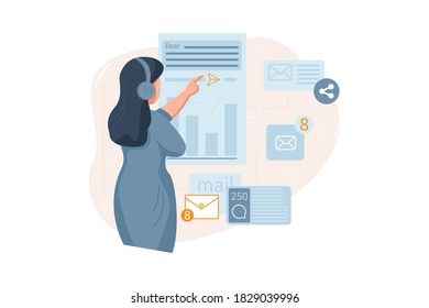 The girl is checking her social media usage.