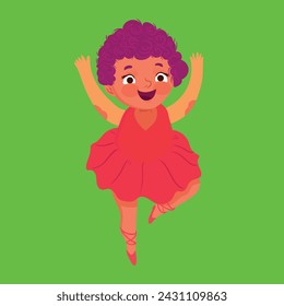 Girl Cheerful Moment, joyful kids, cute girl, illustrations, vector character, childhood girls, cartoon girl, cartoon.
