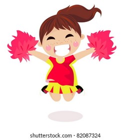  Girl Cheerleader - Vector