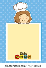 girl chef. space for text
