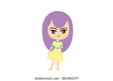Girl Chibi Character Vector 1