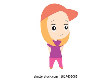 Girl Chibi Character Vector 4