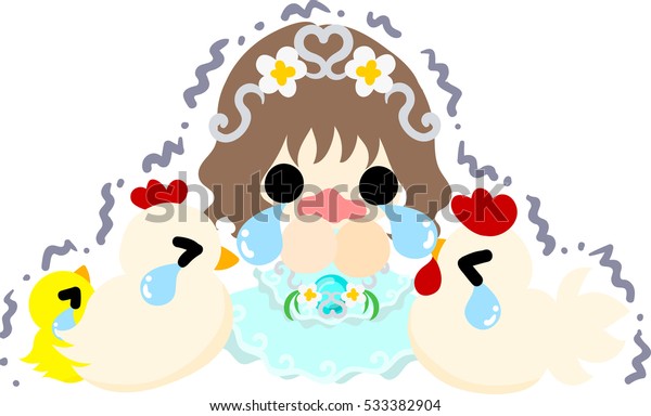 Girl Chicken Which Shake Fear Stock Vector Royalty Free 533382904