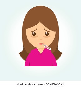 Girl Child has got flu and is sneezing
