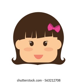 girl child icon image vector illustration design 