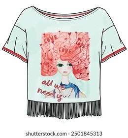 girl child tshirt design. fashion and more