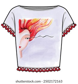 girl child tshirt design. fashion and more