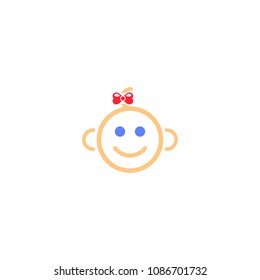 girl child vector icon