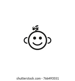 girl child vector icon
