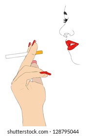 Girl with cigarette