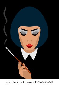 A girl with a cigarette