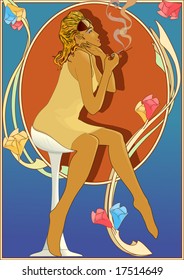 Girl and cigarette