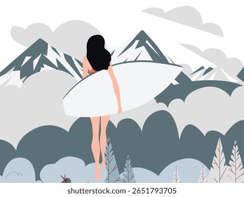 A menina, vestida com uma roupa de patinação vibrante com seus patins amarrados firmemente, ansiosamente antecipa planar no gelo, exibindo uma postura confiante e um brilho de emoção em seus olhos.