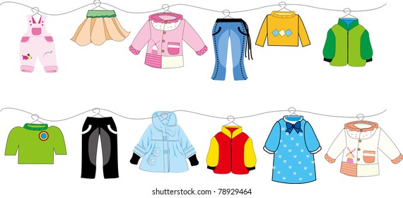 girl clothes on clothes line