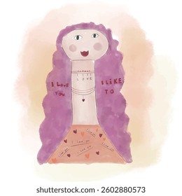 girl clothes print pattern design. girl illustration and more