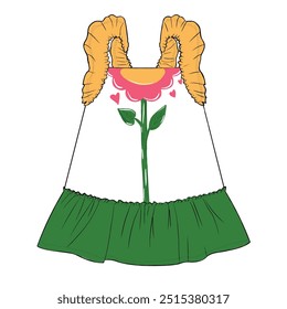 Girl clothing and graphic design. Fashion trend, colors and more
