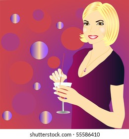 Girl with coctail