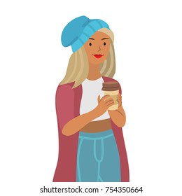 girl with coffee