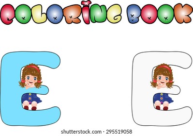 Girl and coloring book