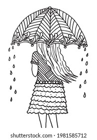 GIRL COLORING PAGE,WOMAN DRESS COLORING PAGE