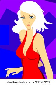 girl with colour background	