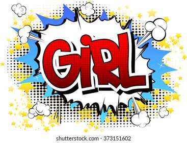 Girl - Comic book style word