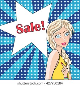 girl in a comic style. vector 