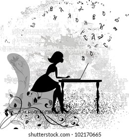 Girl at the computer