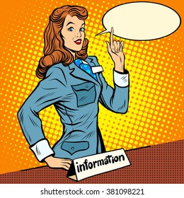 Girl consultant information Desk
