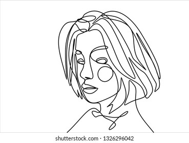 Girl. Continuous line