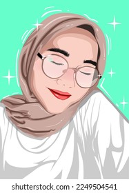 girl in cool pose, vector art